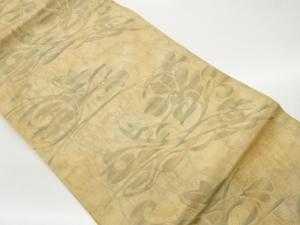 本場筑前博多ふくれ織花唐草模様織出し名古屋帯